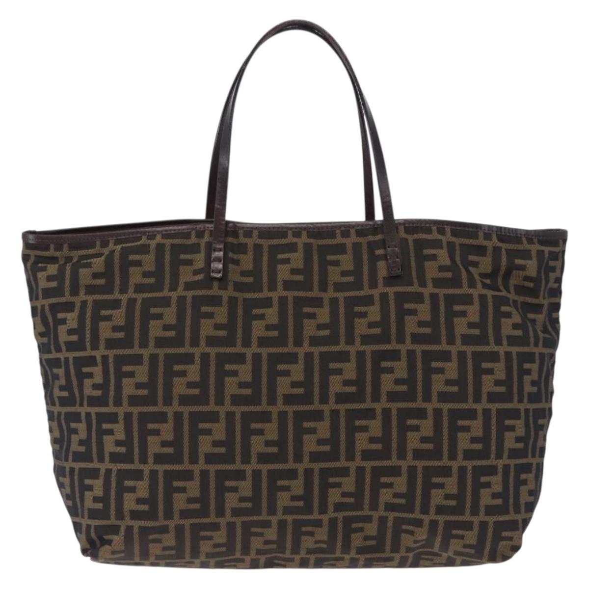 FENDI Zucca Canvas Tote Bag Brown Auth 202245A