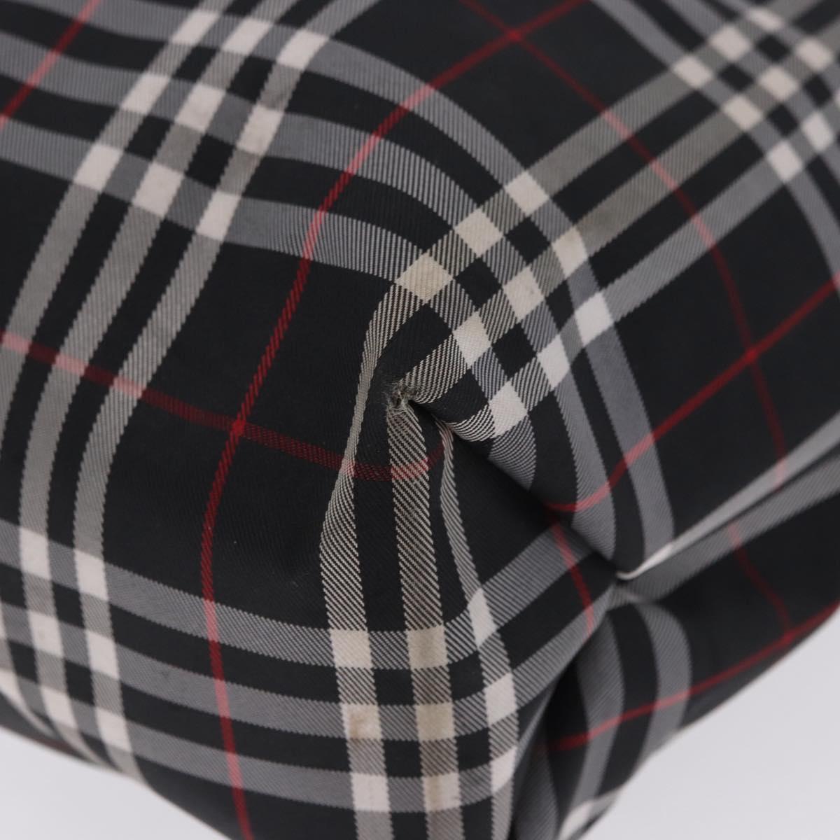 BURBERRY Nova Check Tote Bag Canvas Black Beige Auth 202264