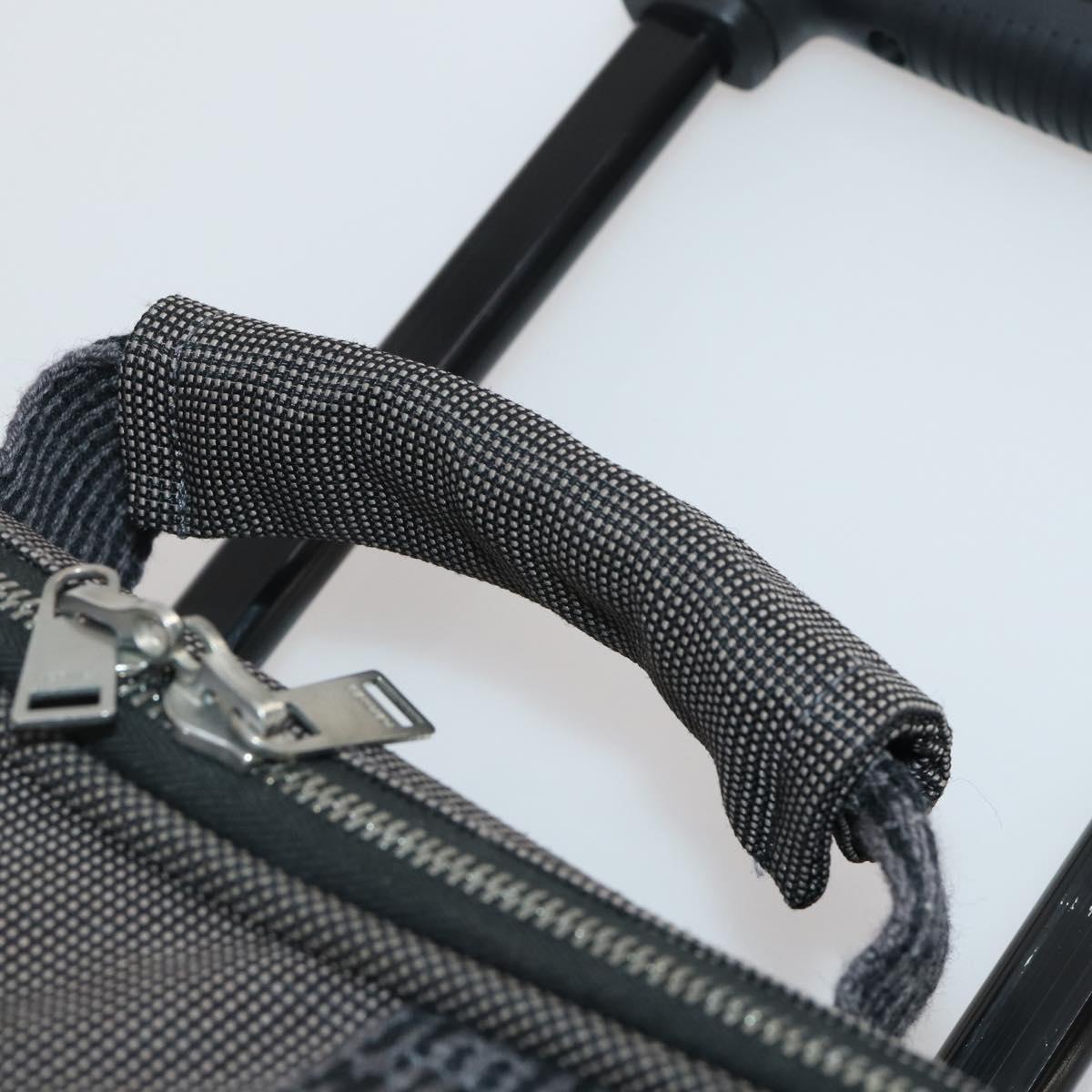 HERMES Her Line Suitcase Canvas Gray Silver Auth 202265