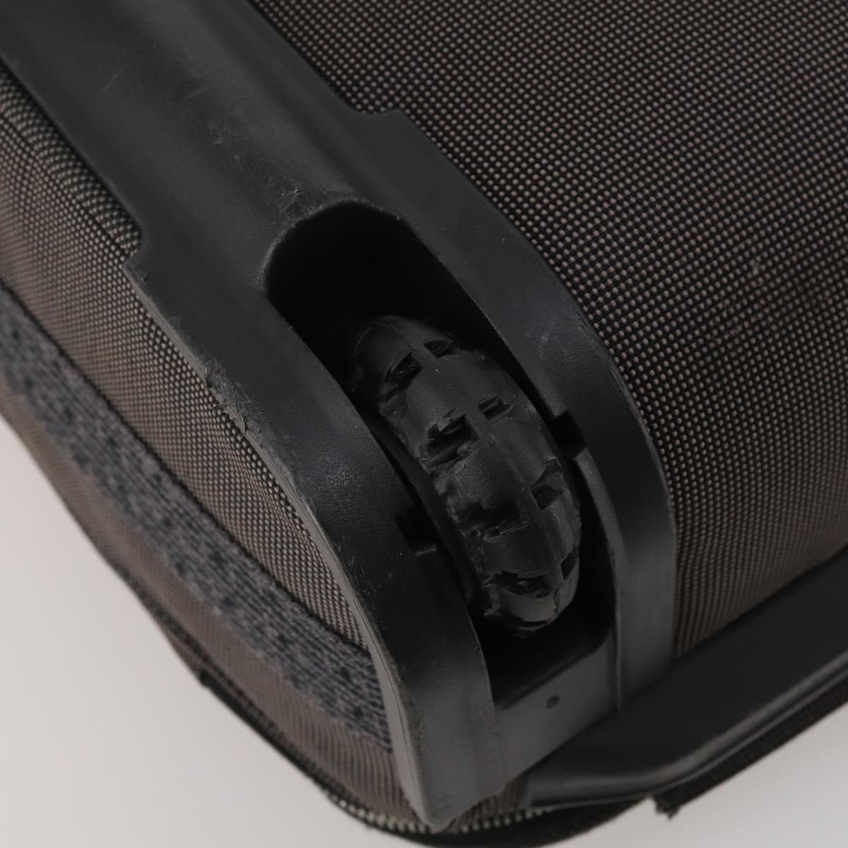 HERMES Her Line Suitcase Canvas Gray Silver Auth 202265