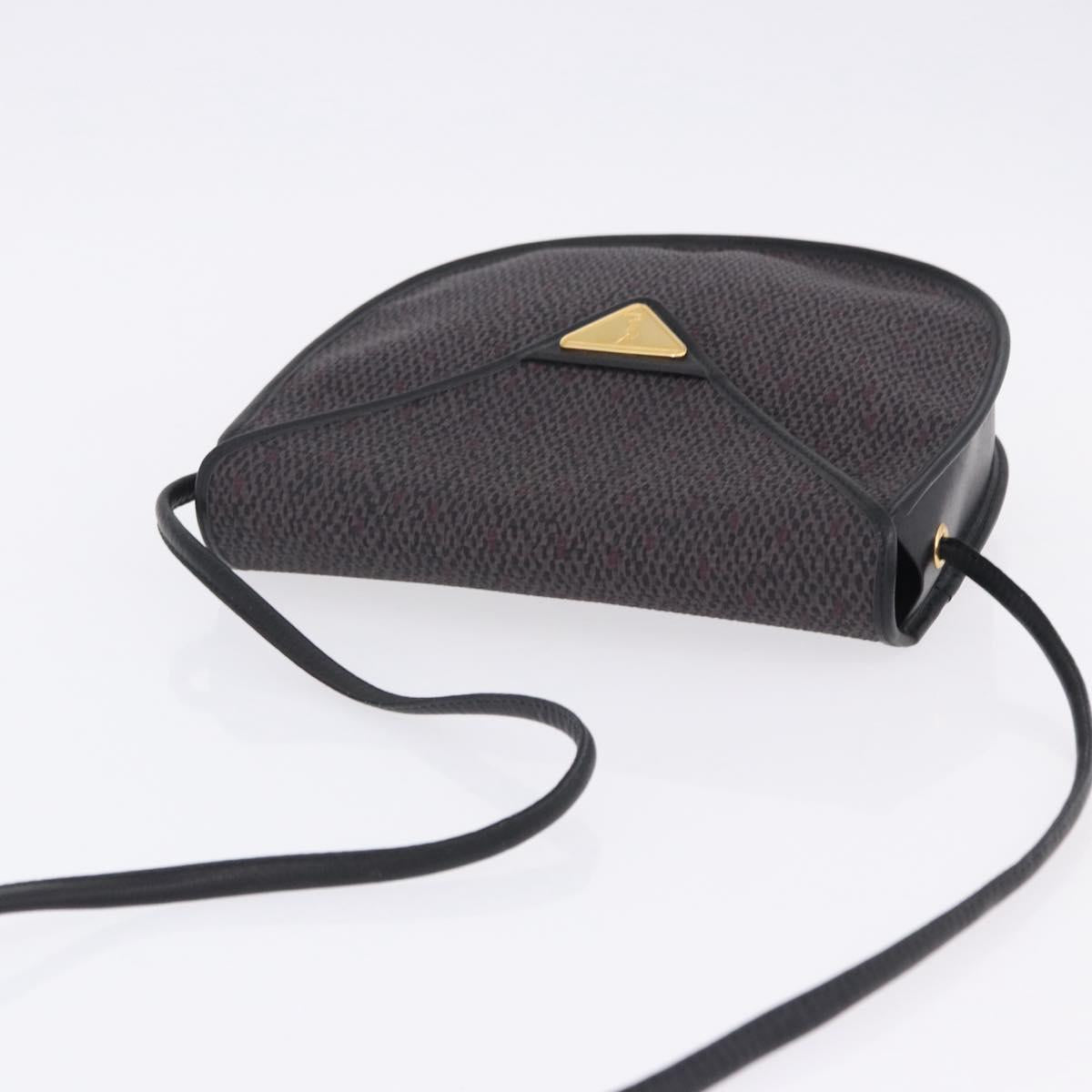 SAINT LAURENT Shoulder Bag Canvas Purple Gold Tone Auth 202276A