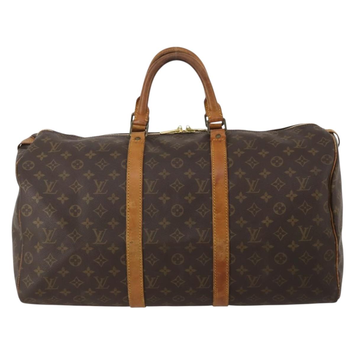 LOUIS VUITTON Monogram Keepall 50 Boston Bag M41426 LV Auth 202283A