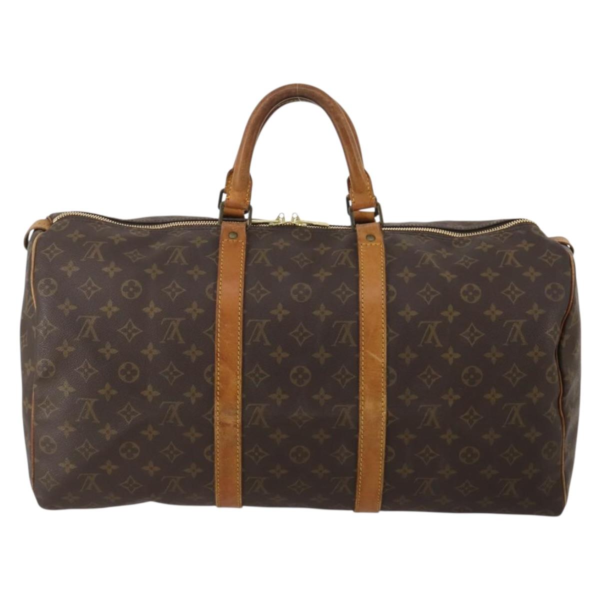 LOUIS VUITTON Monogram Keepall 50 Boston Bag M41426 LV Auth 202283A