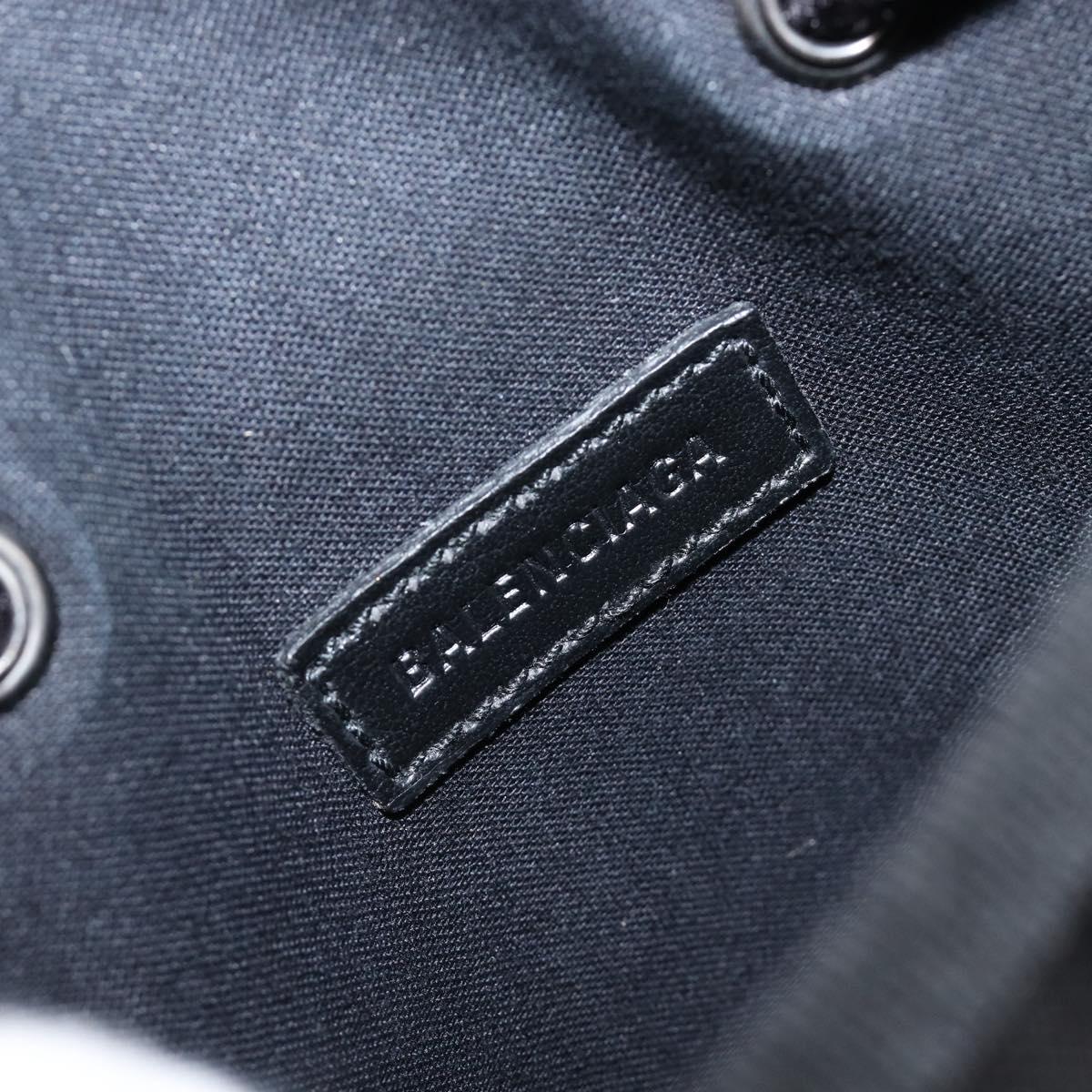BALENCIAGA Explorer Shoulder Bag Canvas Black White 532298 Auth 202287A