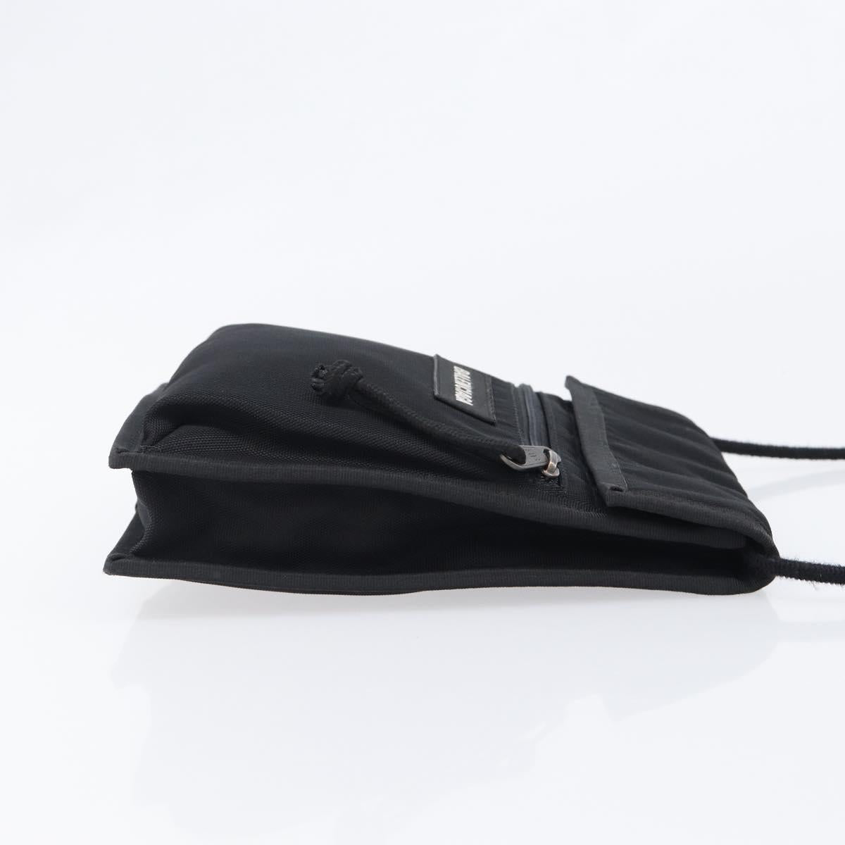 BALENCIAGA Explorer Shoulder Bag Canvas Black White 532298 Auth 202287A