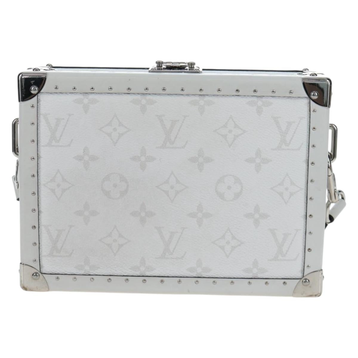 LOUIS VUITTON Tiger Lama Monogram Clutch Box White LV Auth 202290SAM