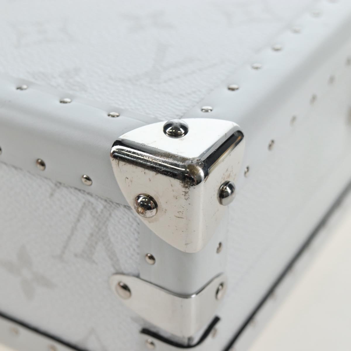 LOUIS VUITTON Tiger Lama Monogram Clutch Box White LV Auth 202290SAM