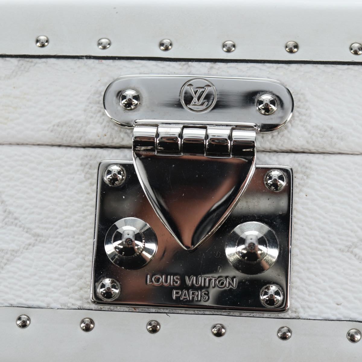 LOUIS VUITTON Tiger Lama Monogram Clutch Box White LV Auth 202290SAM