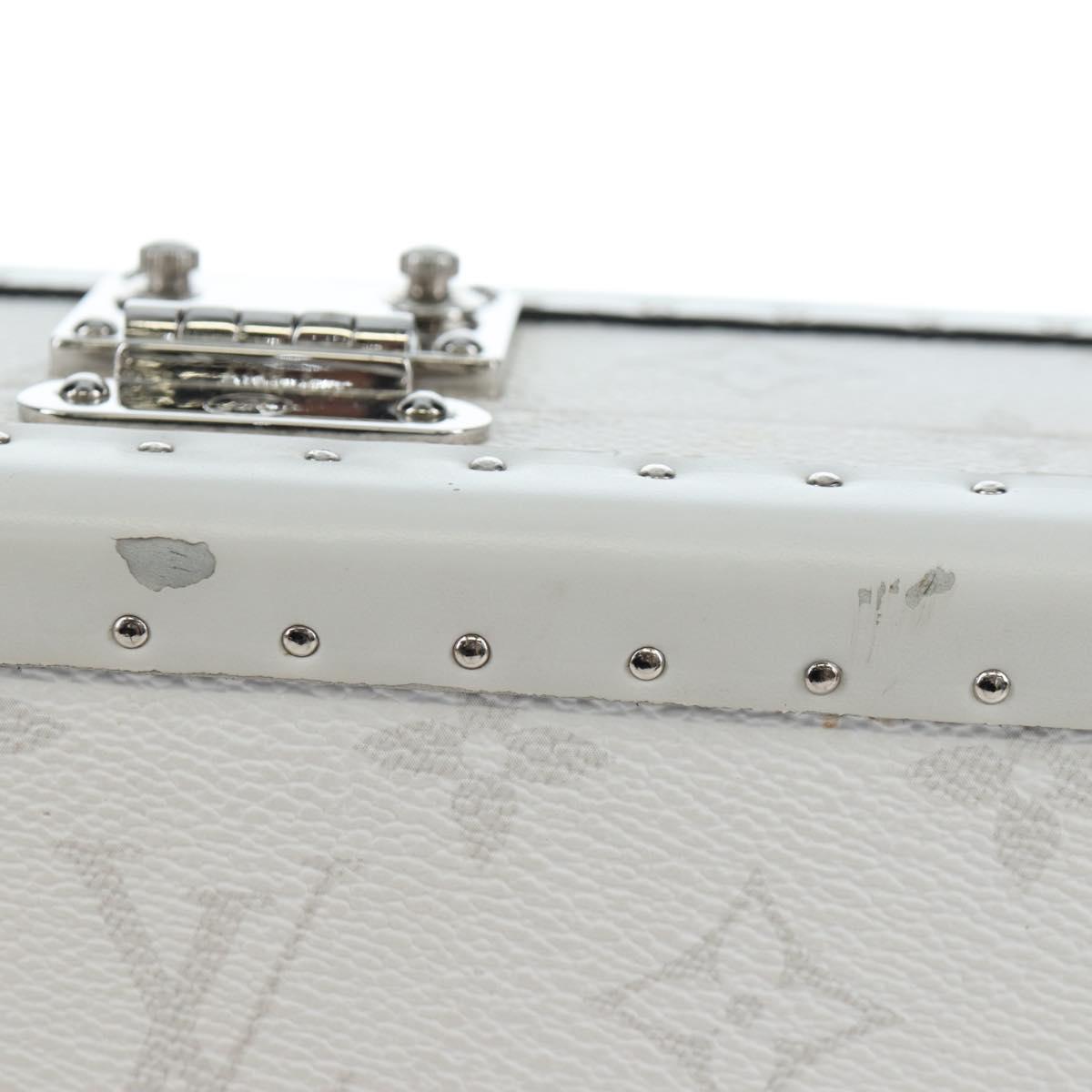 LOUIS VUITTON Tiger Lama Monogram Clutch Box White LV Auth 202290SAM