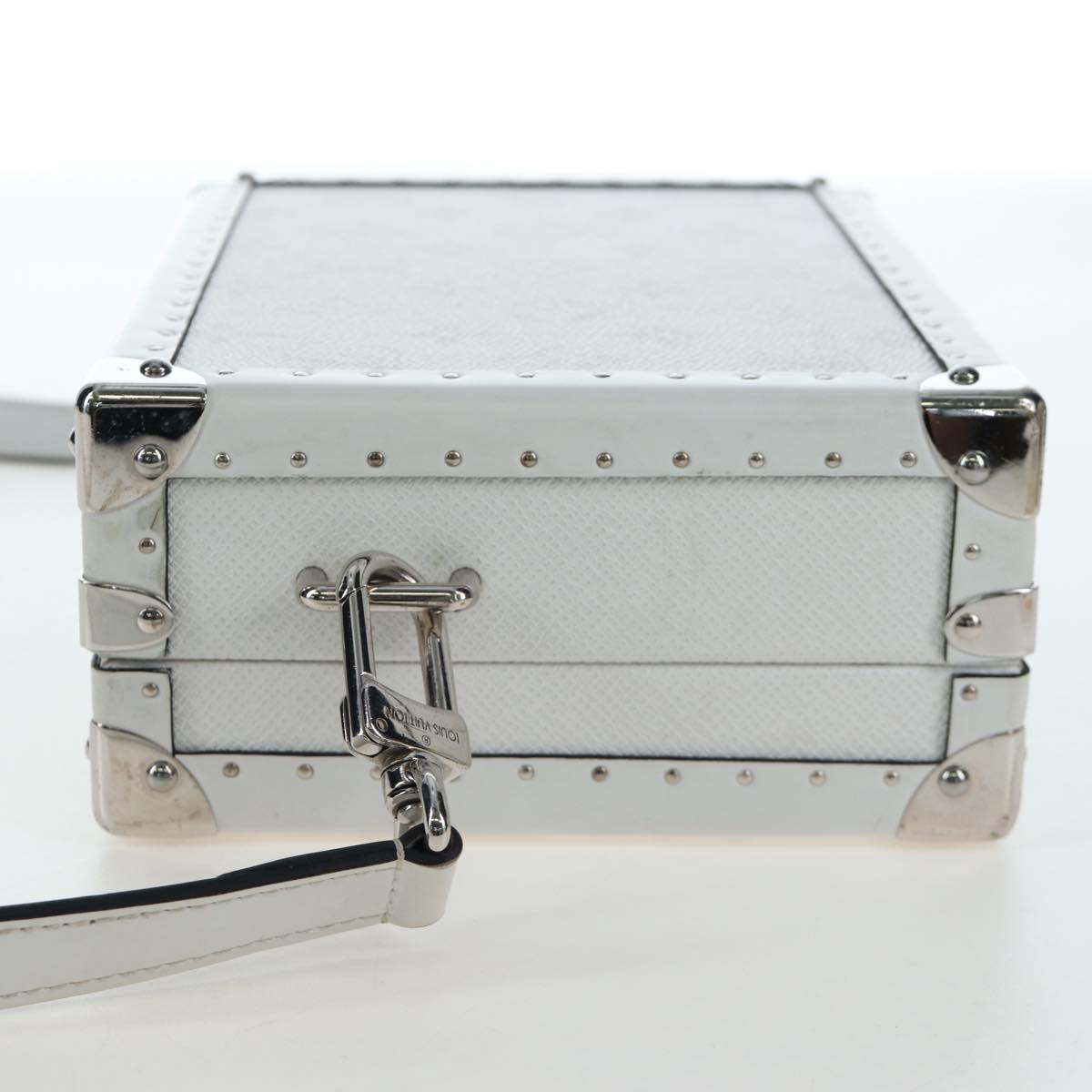 LOUIS VUITTON Tiger Lama Monogram Clutch Box White LV Auth 202290SAM