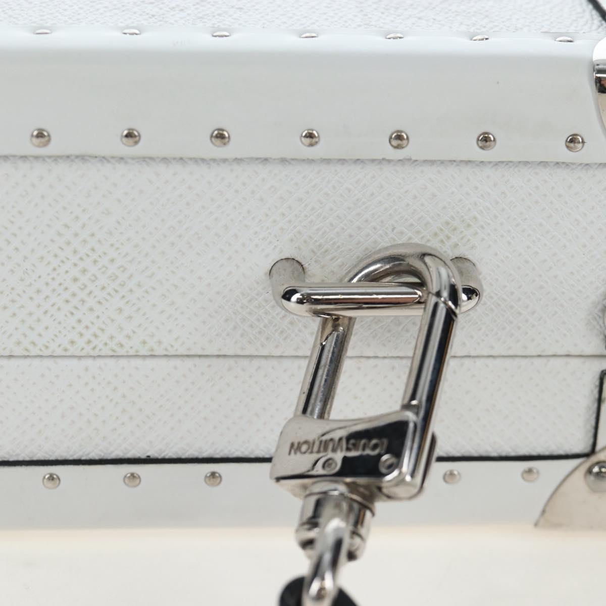 LOUIS VUITTON Tiger Lama Monogram Clutch Box White LV Auth 202290SAM