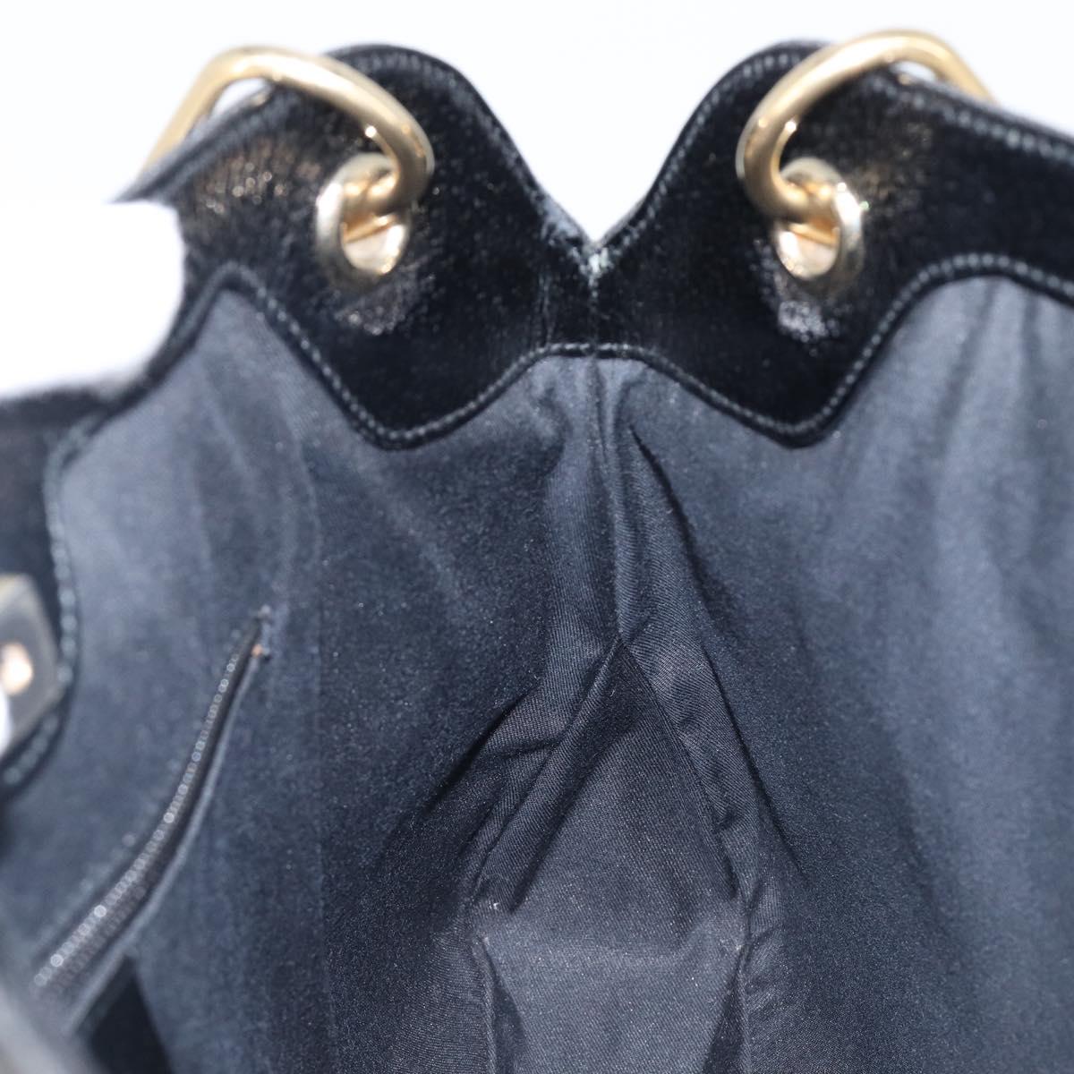 GUCCI GG Canvas Tote Bag Black Gold Tone 121023 Auth 202293A