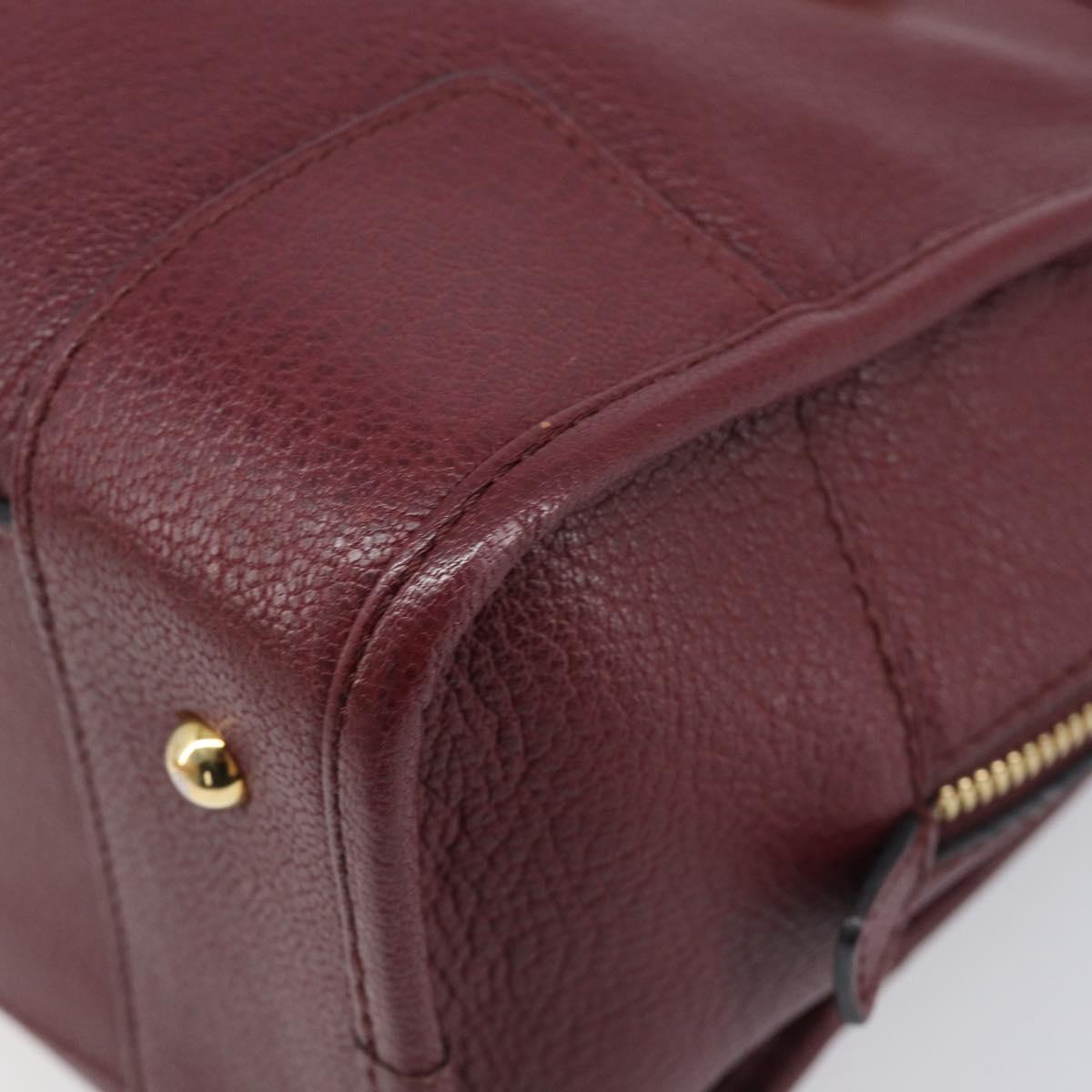 LOEWE Amazona 28 Hand Bag Leather Bordeaux Gold Auth 202297V