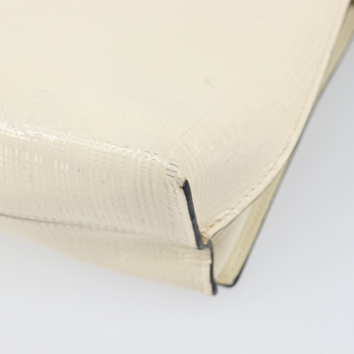 LOEWE Shoulder Bag Leather Ivory Gold Tone Auth 202298