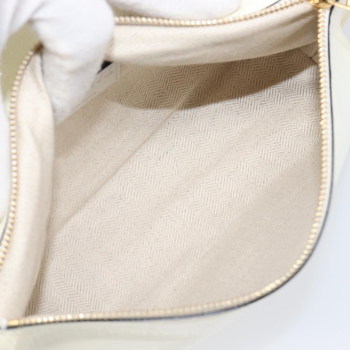 LOEWE Shoulder Bag Leather Ivory Gold Tone Auth 202298