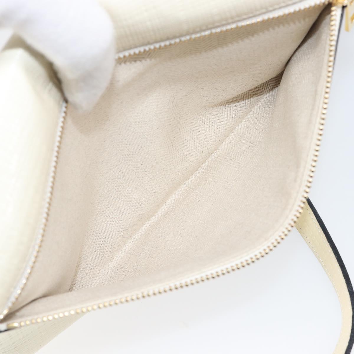 LOEWE Shoulder Bag Leather Ivory Gold Tone Auth 202298