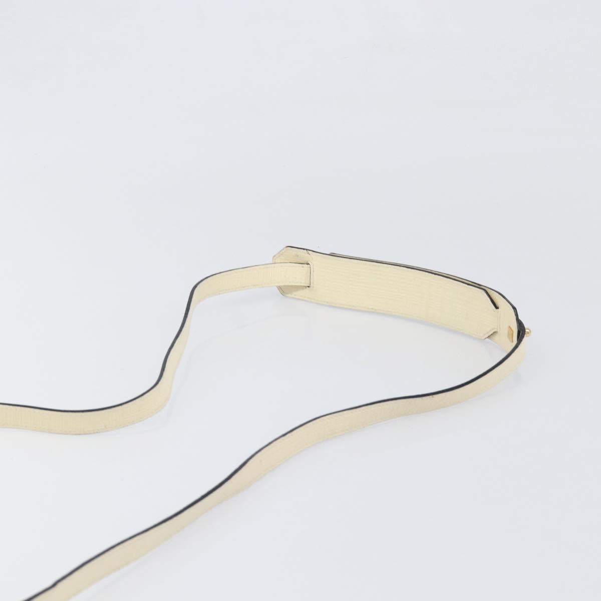 LOEWE Shoulder Bag Leather Ivory Gold Tone Auth 202298