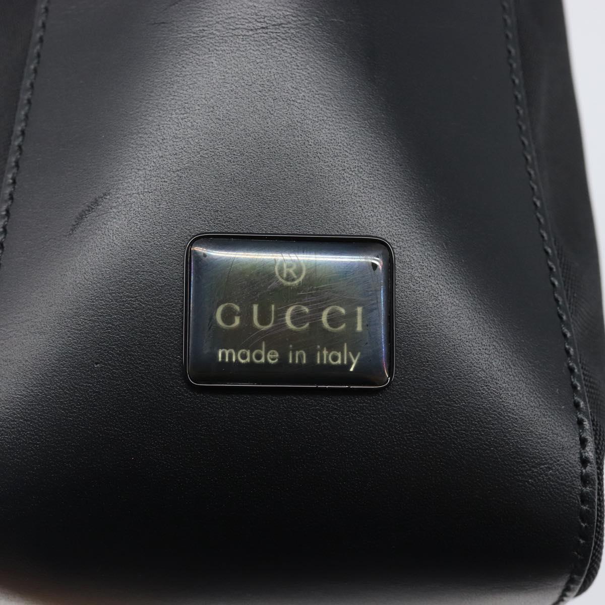 GUCCI Shoulder Bag Canvas Black Silver 001 3766 Auth 202299A