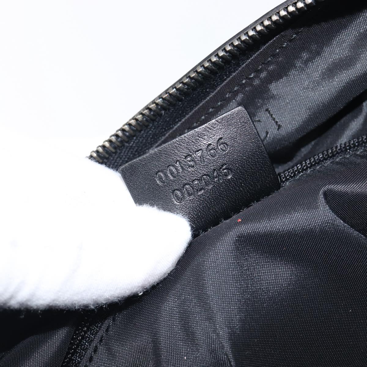GUCCI Shoulder Bag Canvas Black Silver 001 3766 Auth 202299A