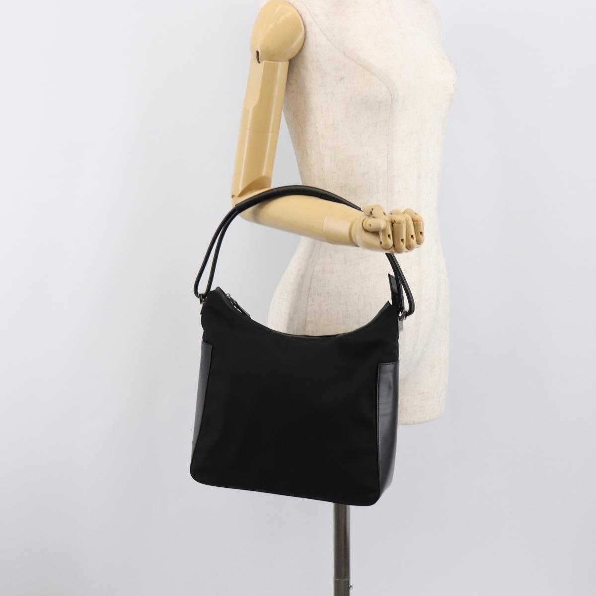 GUCCI Shoulder Bag Canvas Black Silver 001 3766 Auth 202299A