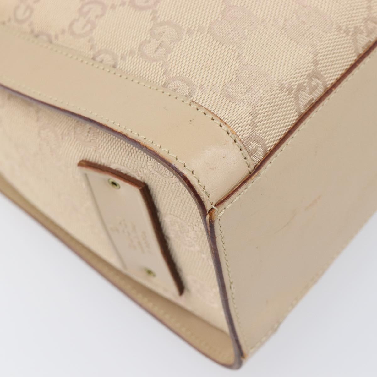 GUCCI GG Canvas Shoulder Bag Beige Gold Tone 92706 Auth 202302A