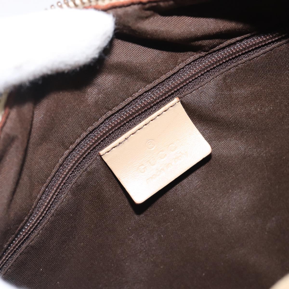 GUCCI GG Canvas Shoulder Bag Beige Gold Tone 92706 Auth 202302A