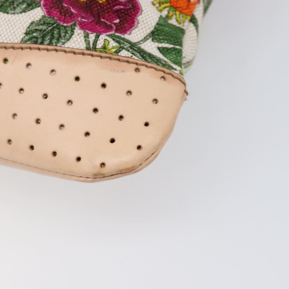 GUCCI flora Shoulder Bag Canvas Multicolor Gold Tone 145857 Auth 202303A