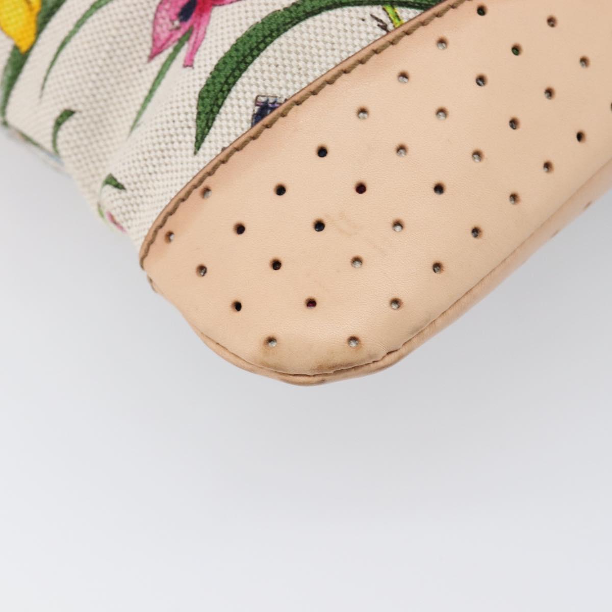 GUCCI flora Shoulder Bag Canvas Multicolor Gold Tone 145857 Auth 202303A