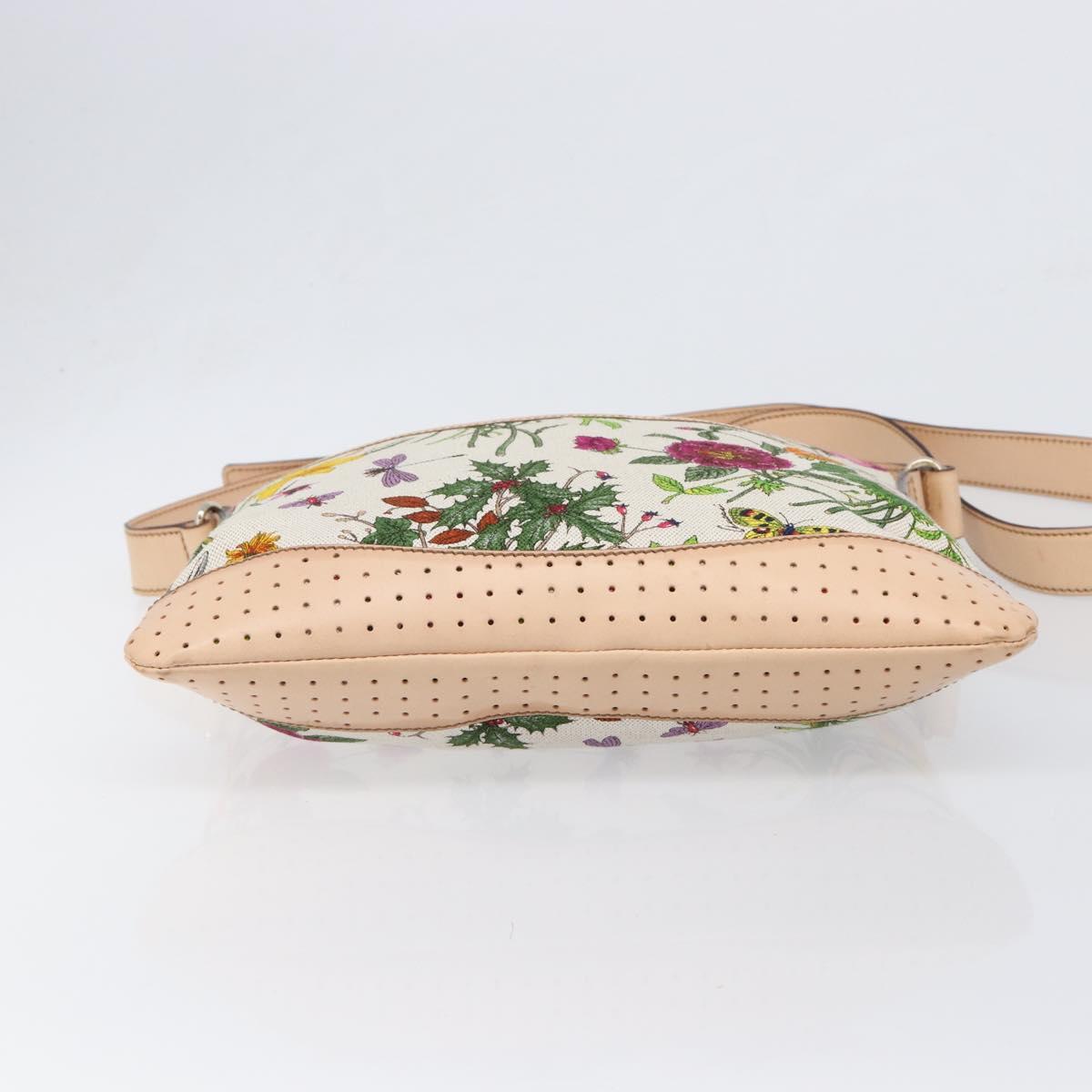 GUCCI flora Shoulder Bag Canvas Multicolor Gold Tone 145857 Auth 202303A
