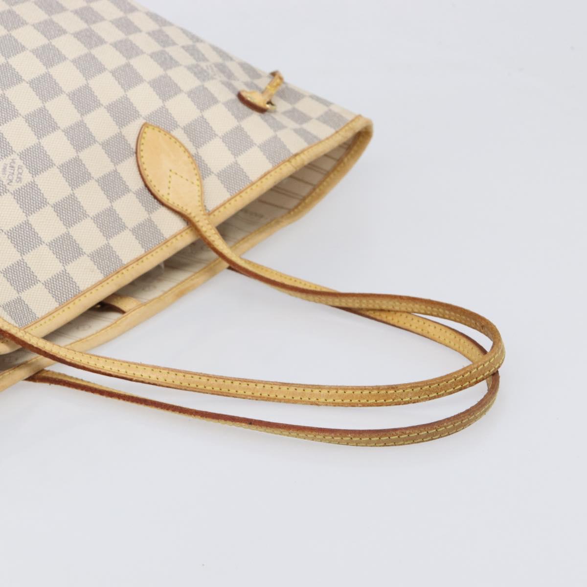 LOUIS VUITTON Damier Azur Neverfull MM Tote Bag N41605 LV Auth 202304