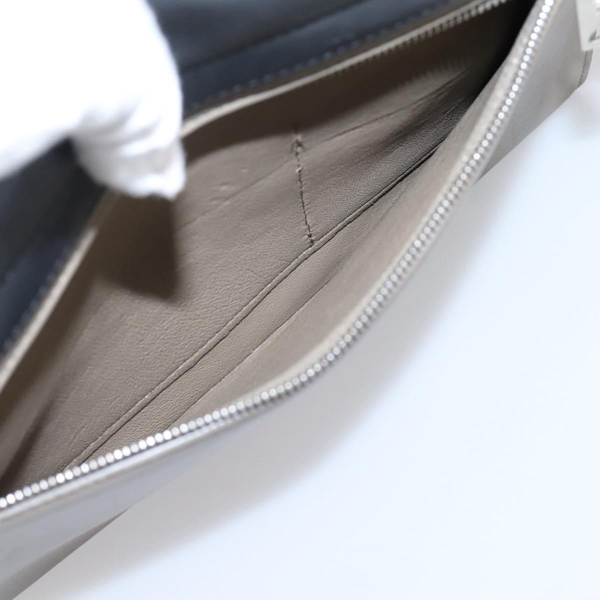 CELINE Trapeze Hand Bag Leather 2way Orange Silver Auth 202307V