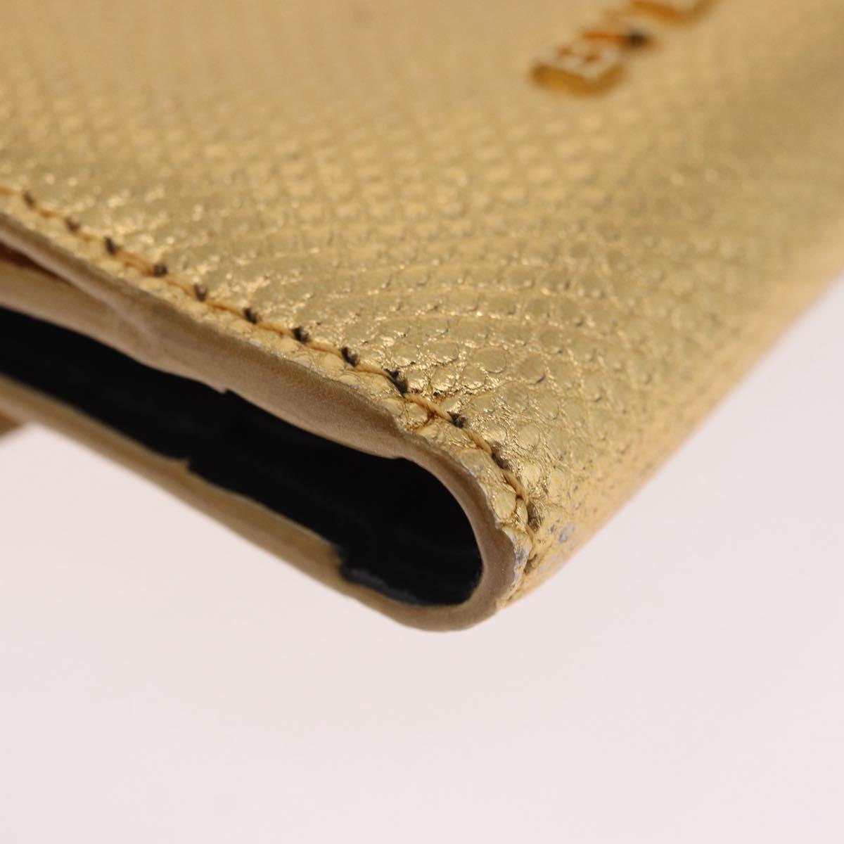 BVLGARI Serpenti Wallet Leather Gold Auth 202311M