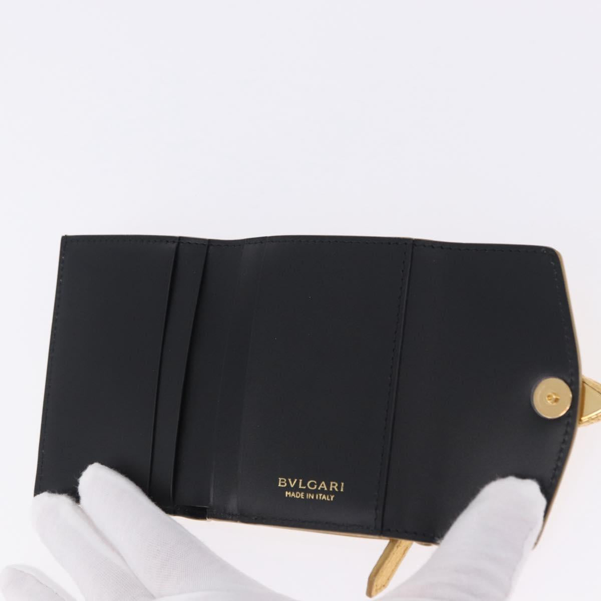 BVLGARI Serpenti Wallet Leather Gold Auth 202311M