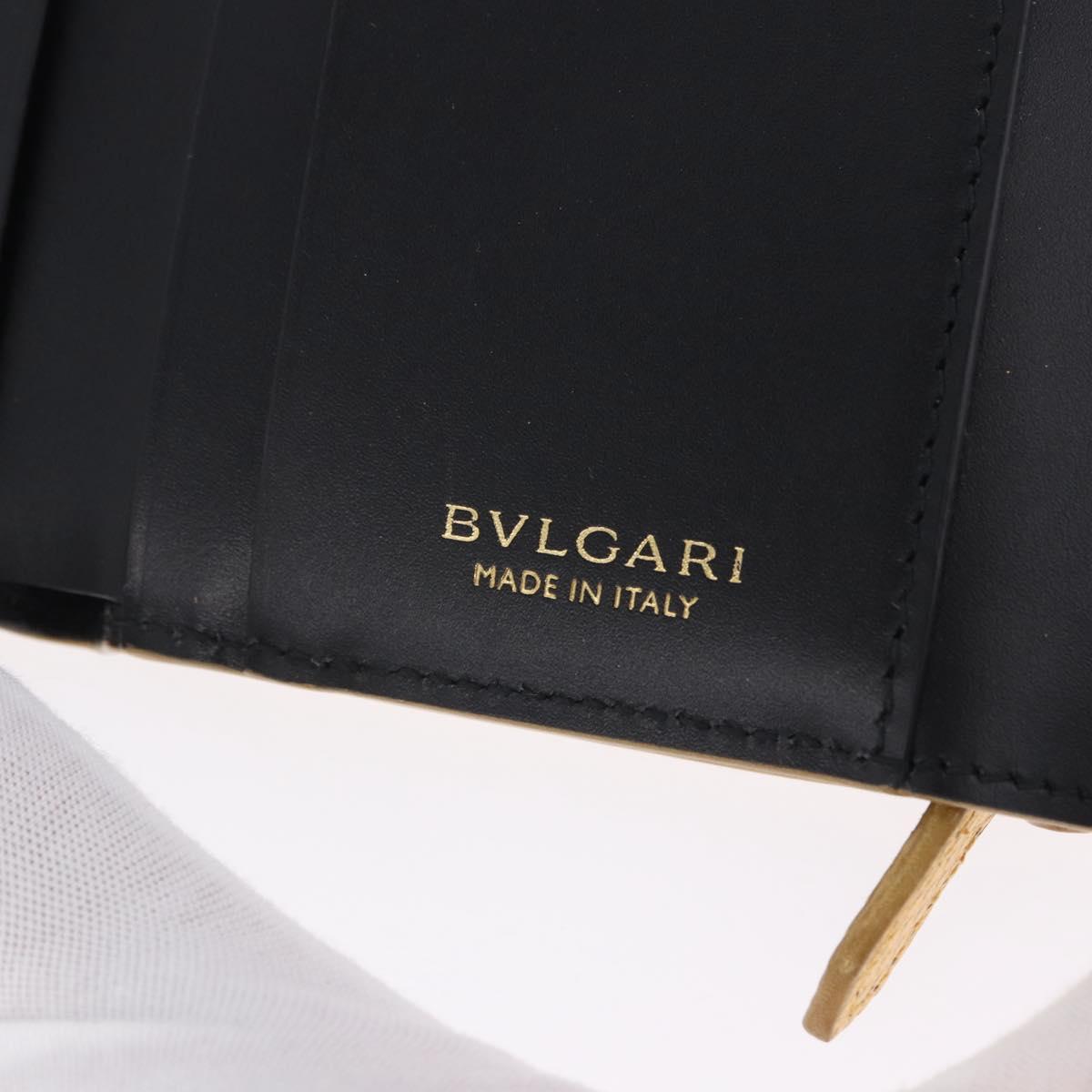 BVLGARI Serpenti Wallet Leather Gold Auth 202311M