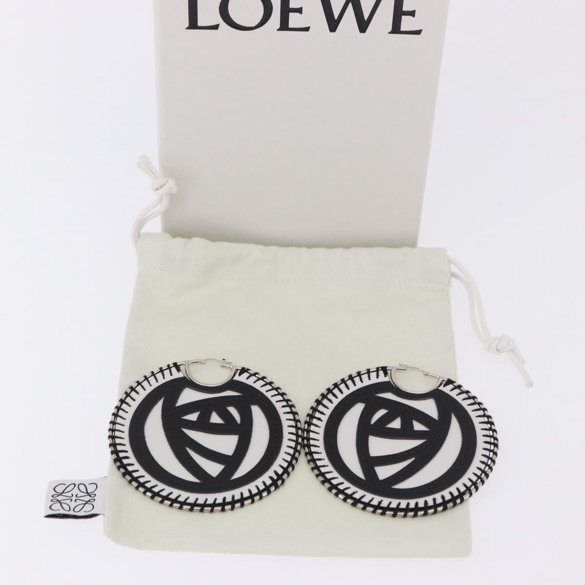 LOEWE Pierce Leather White Silver Auth 202312M