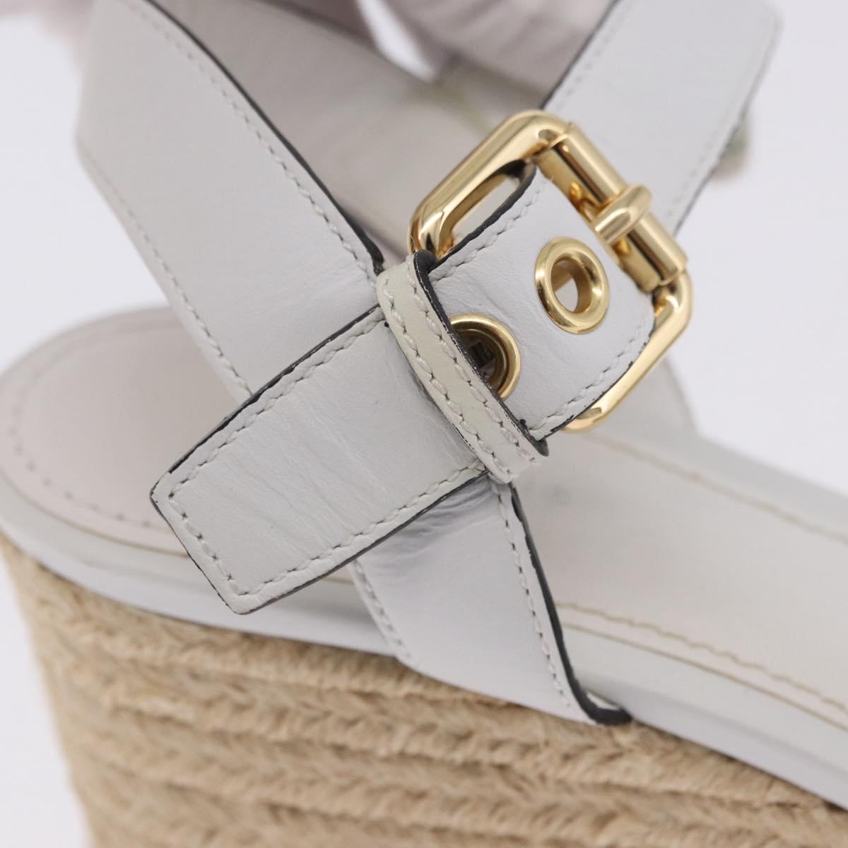 LOUIS VUITTON Star Board Line Sandals Leather White LV Auth 202318M