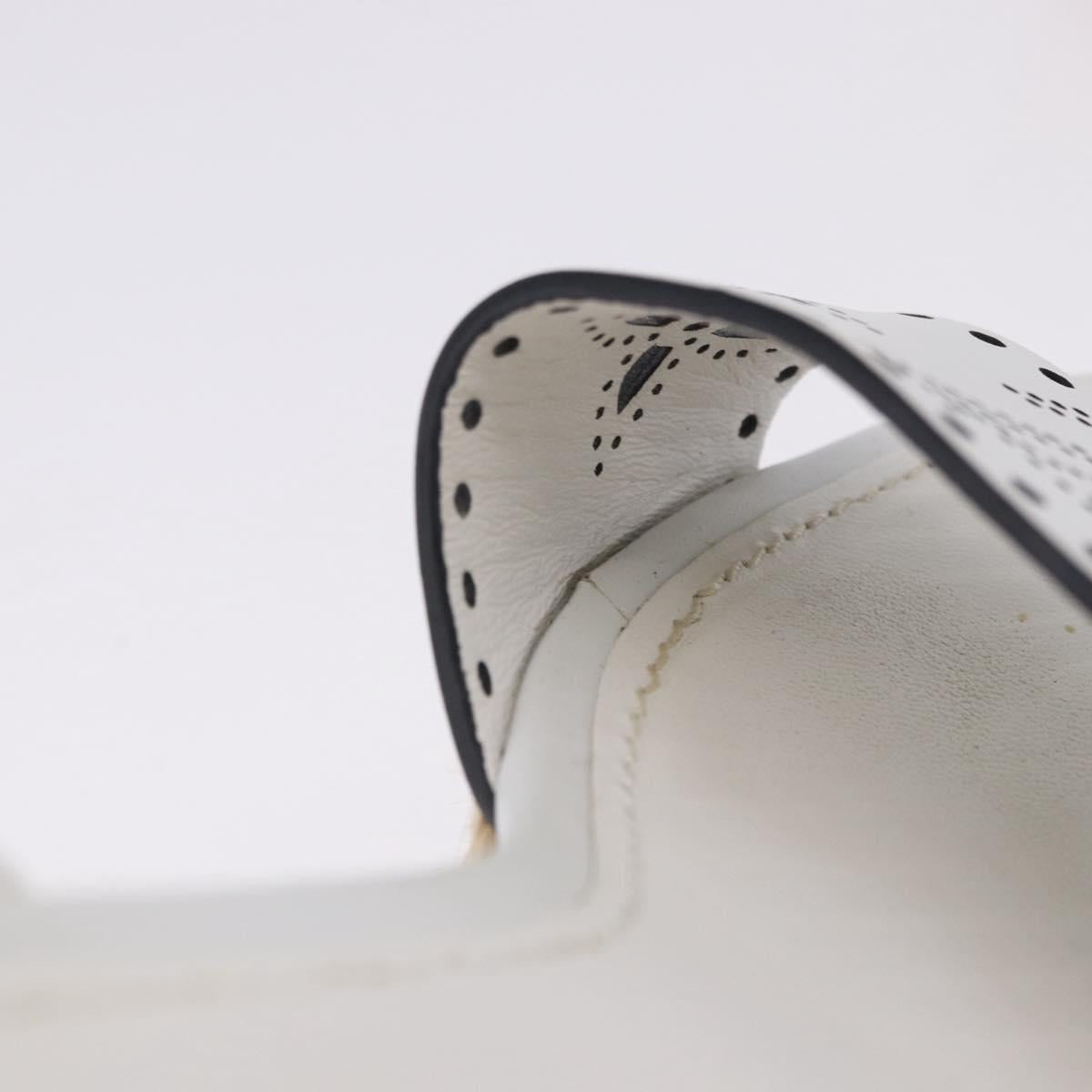 LOUIS VUITTON Star Board Line Sandals Leather White LV Auth 202318M