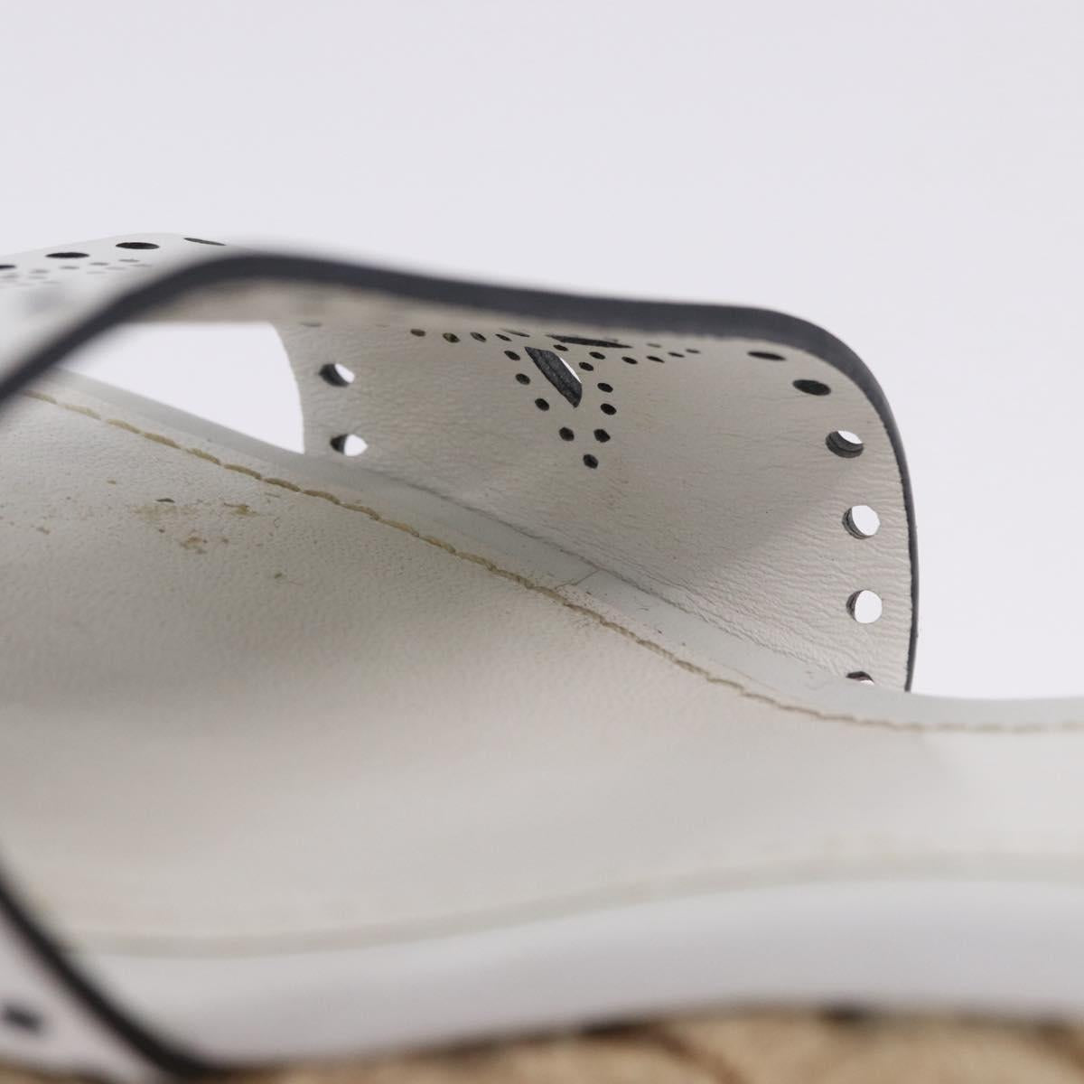 LOUIS VUITTON Star Board Line Sandals Leather White LV Auth 202318M