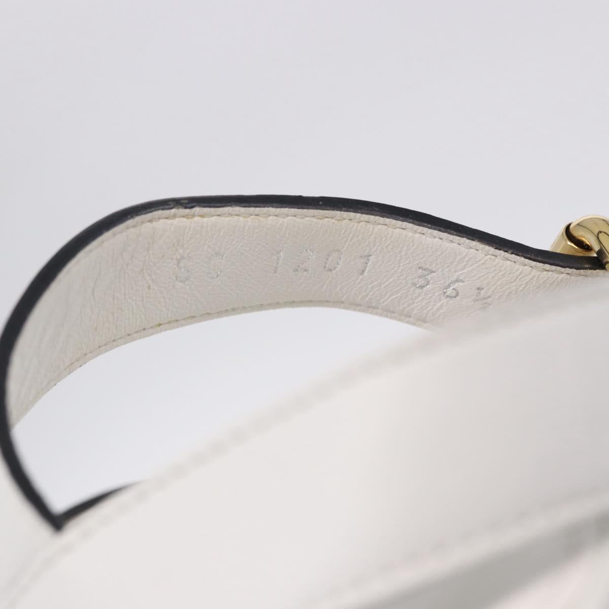 LOUIS VUITTON Star Board Line Sandals Leather White LV Auth 202318M