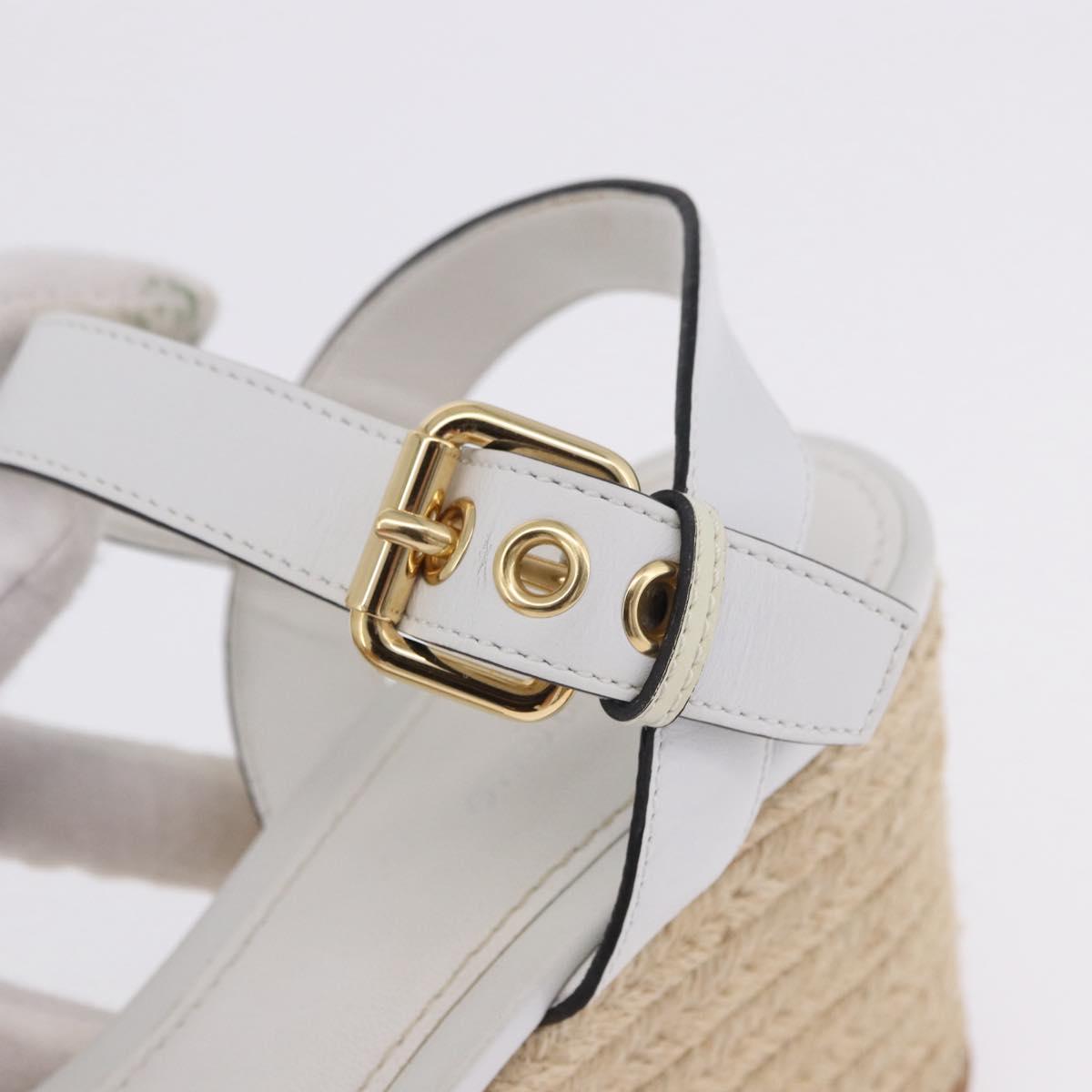 LOUIS VUITTON Star Board Line Sandals Leather White LV Auth 202318M