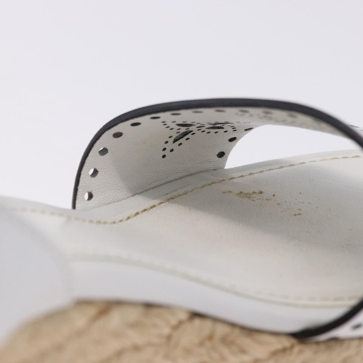 LOUIS VUITTON Star Board Line Sandals Leather White LV Auth 202318M