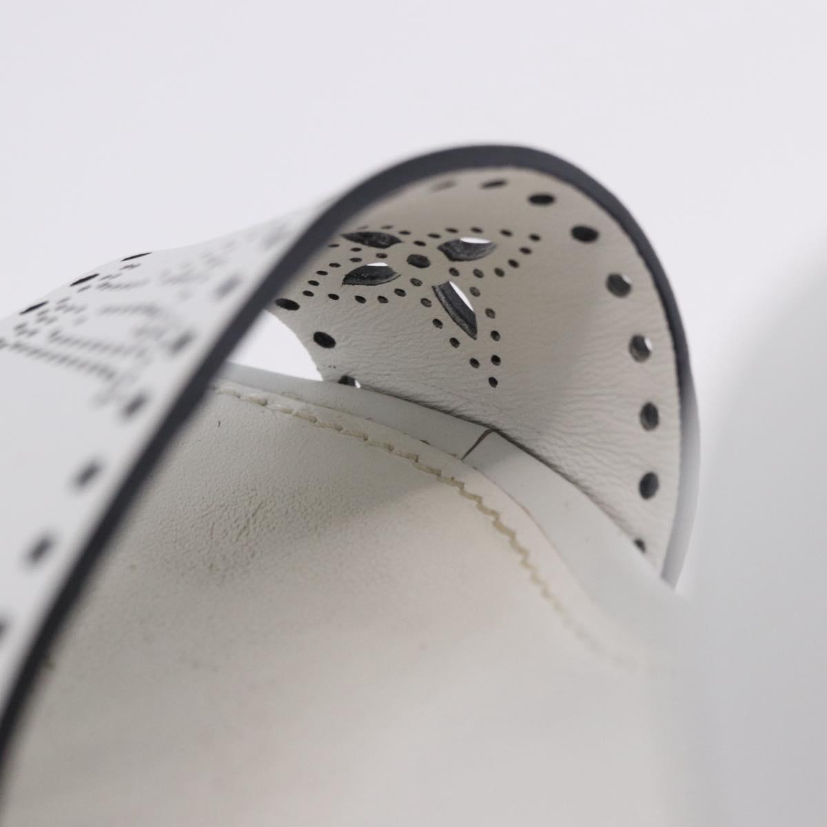 LOUIS VUITTON Star Board Line Sandals Leather White LV Auth 202318M