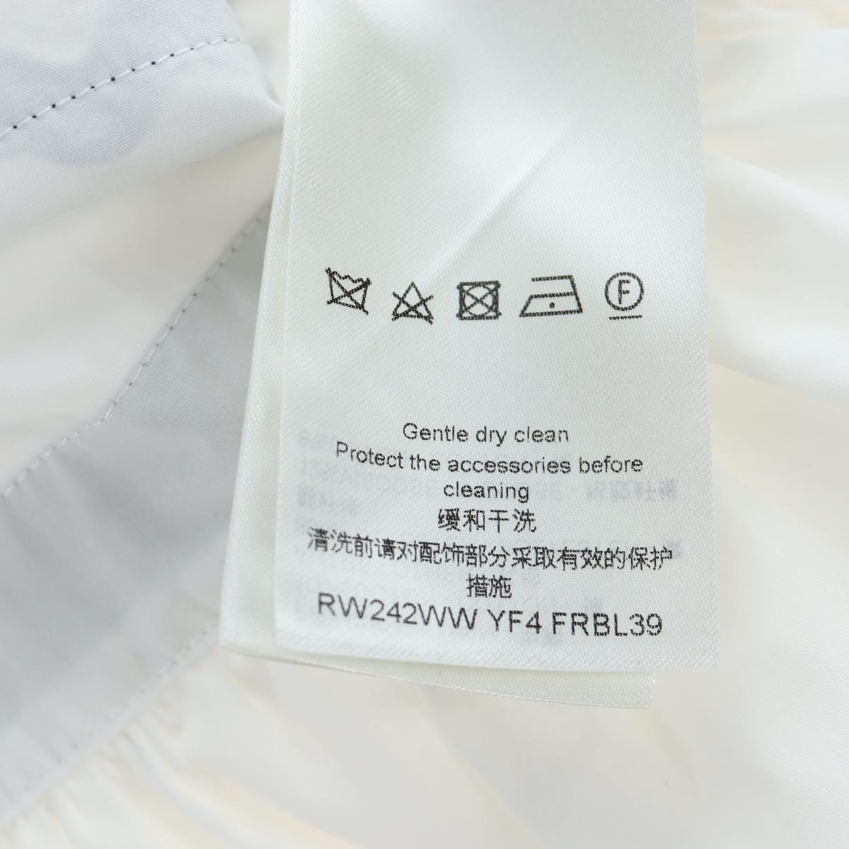 LOUIS VUITTON Sleeveless Top Cotton White Blue LV Auth 202320M