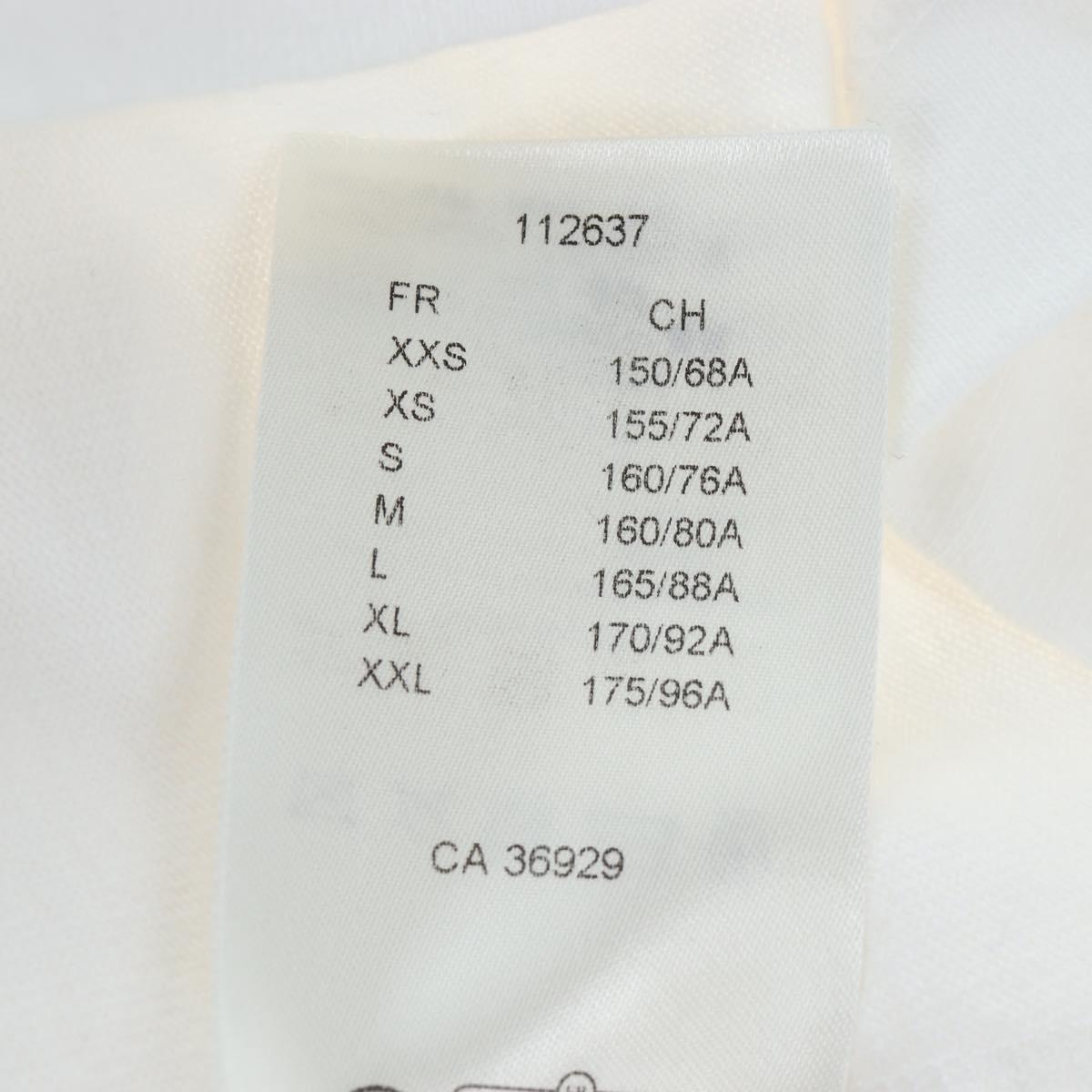 LOUIS VUITTON Short-sleeved T-shirt Cotton "XS" White Gold Tone LV Auth 202321M