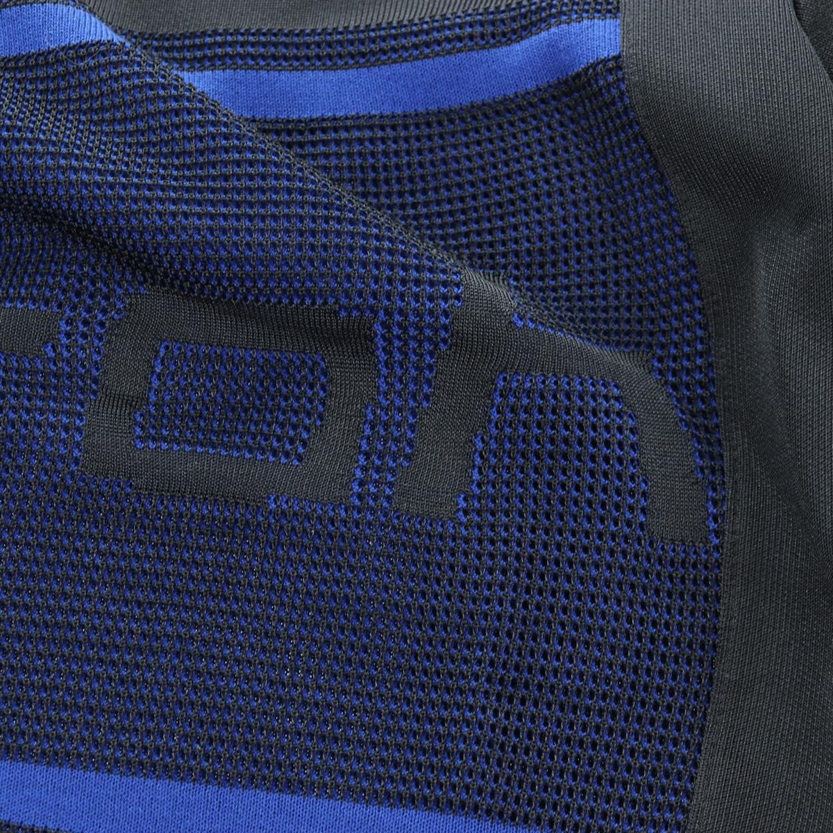 LOUIS VUITTON Jacquard Cycling Tops cotton ""L"" Blue Black LV Auth 202325M