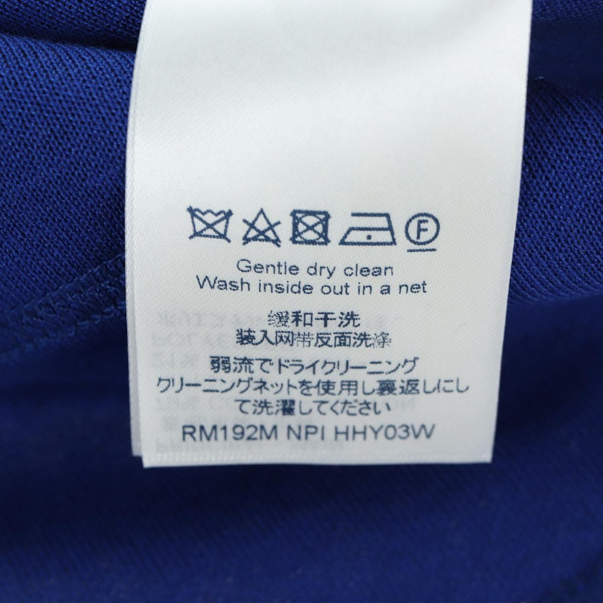 LOUIS VUITTON Jacquard Cycling Tops cotton ""L"" Blue Black LV Auth 202325M