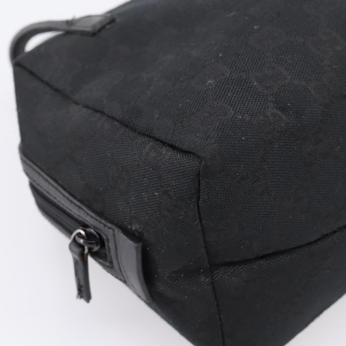 GUCCI GG Canvas Hand Bag Black Silver 124542 Auth 202331A