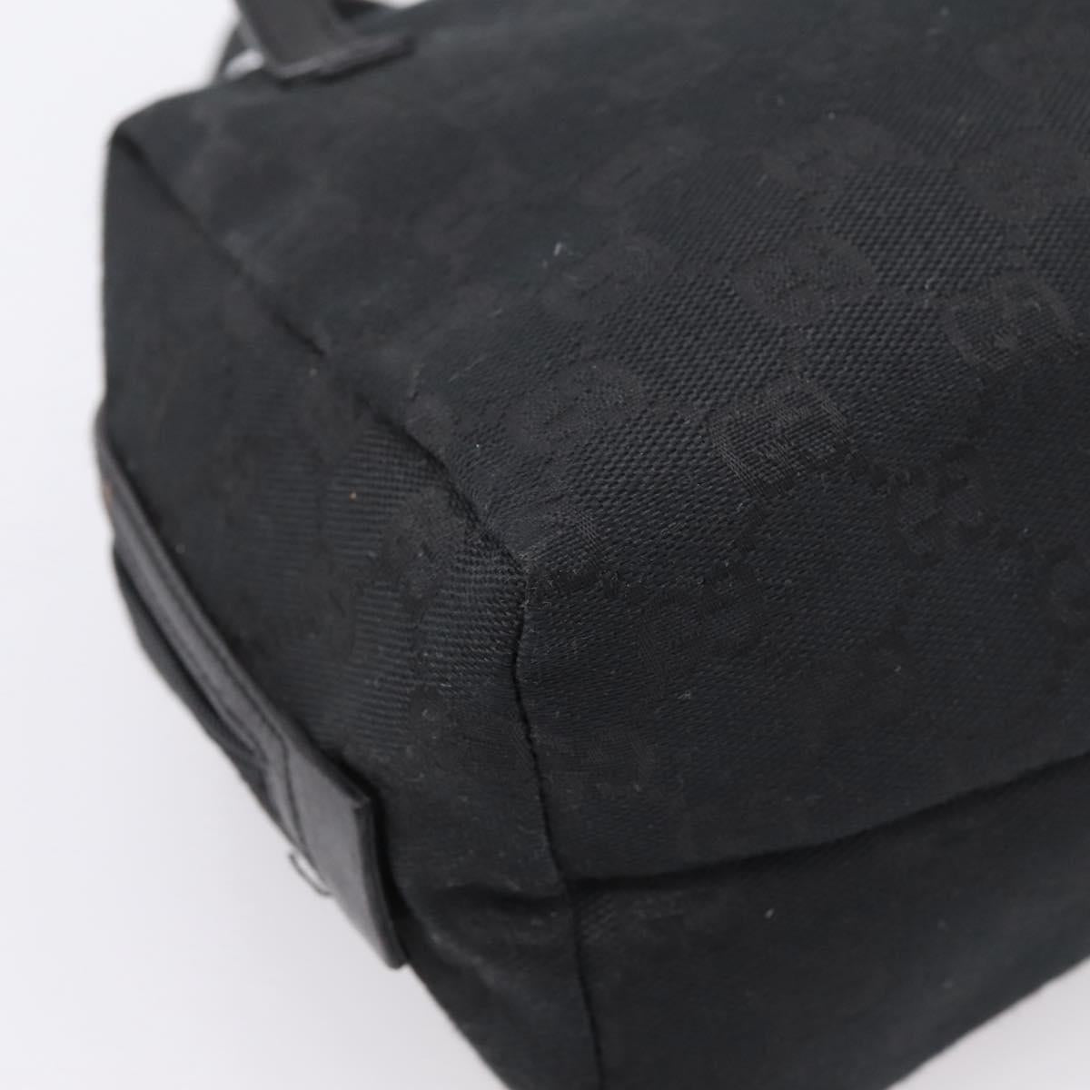 GUCCI GG Canvas Hand Bag Black Silver 124542 Auth 202331A