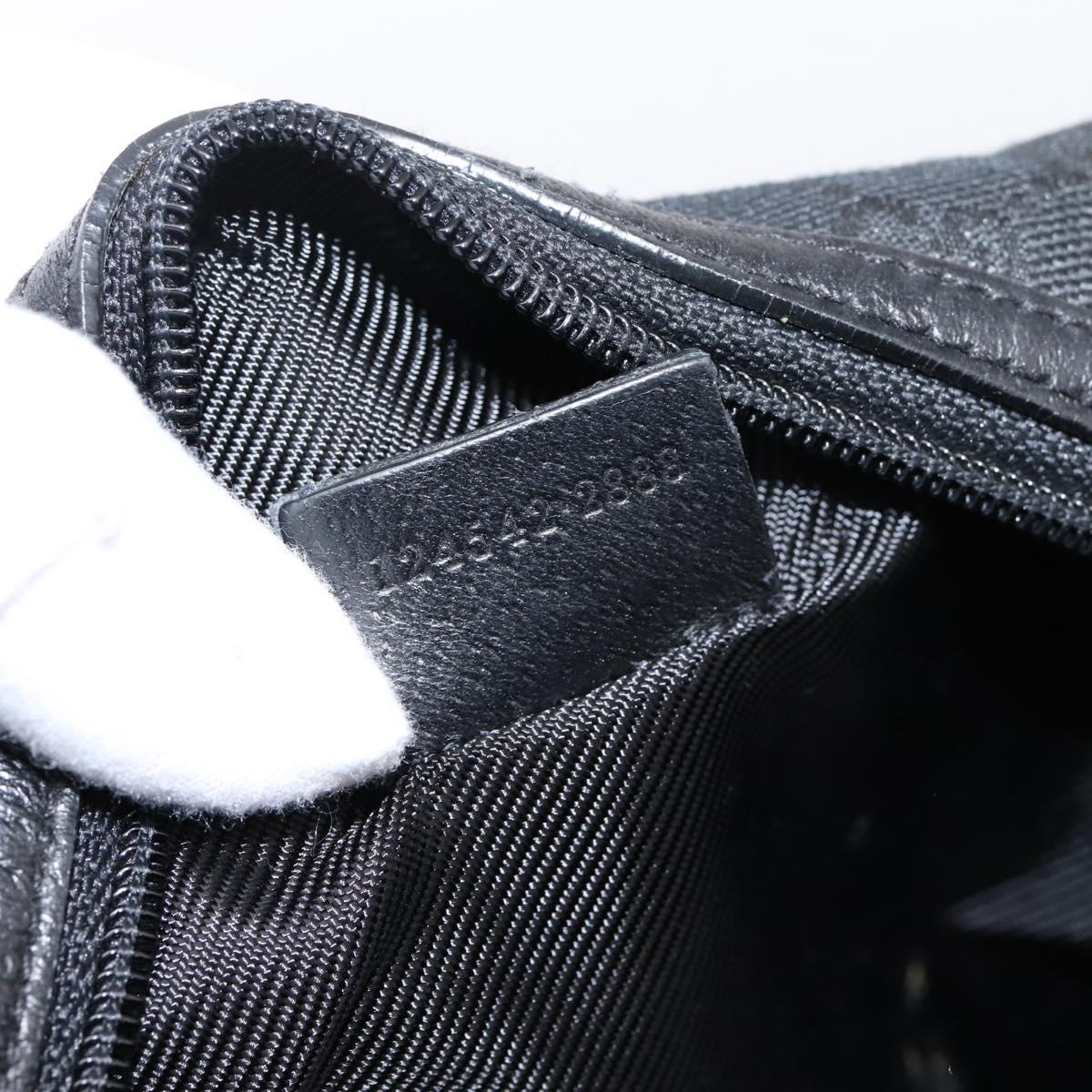 GUCCI GG Canvas Hand Bag Black Silver 124542 Auth 202331A