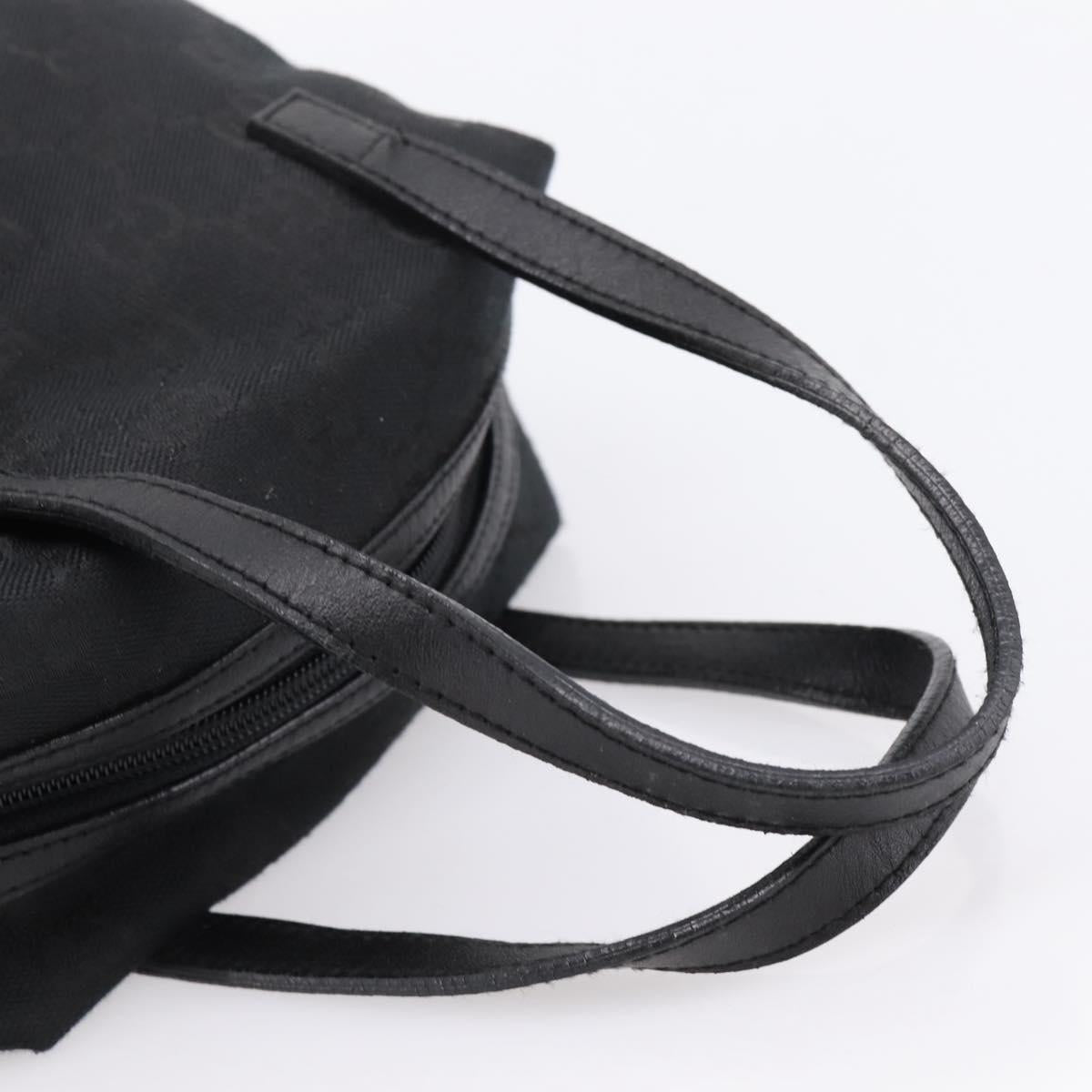 GUCCI GG Canvas Hand Bag Black Silver 124542 Auth 202331A